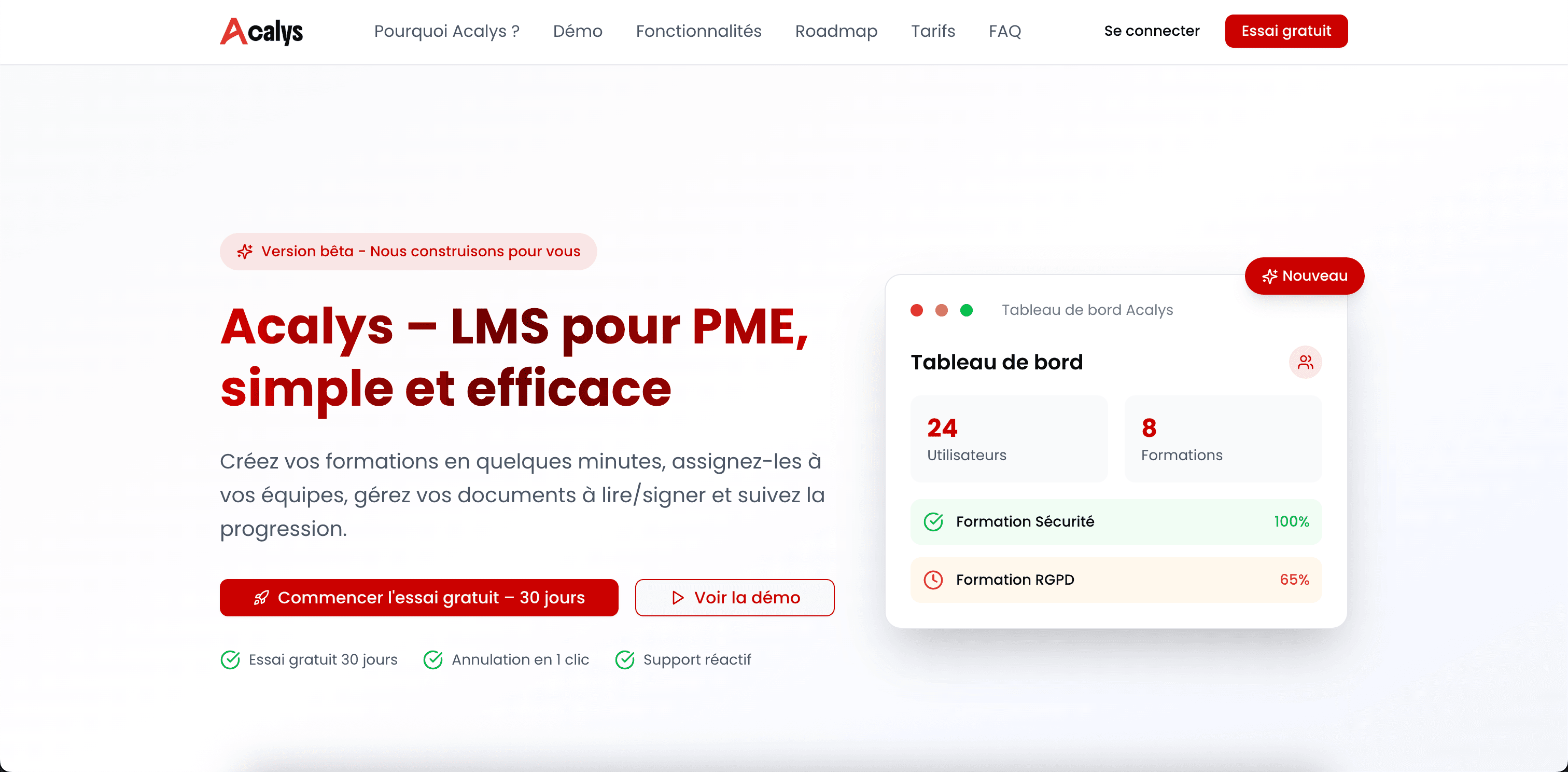 Acalys - LMS pour PME